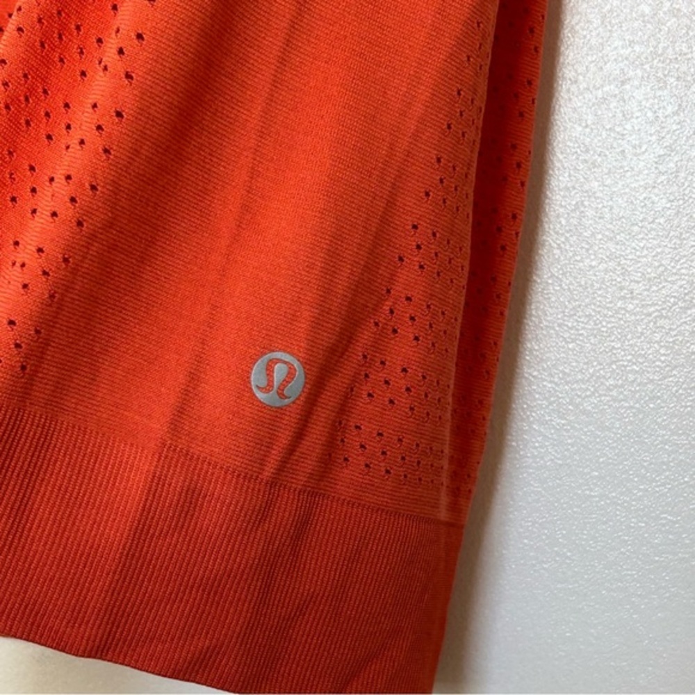 Lululemon Breeze By Long Sleeve Orange- Size 6 Medium - Picture 5 of 10